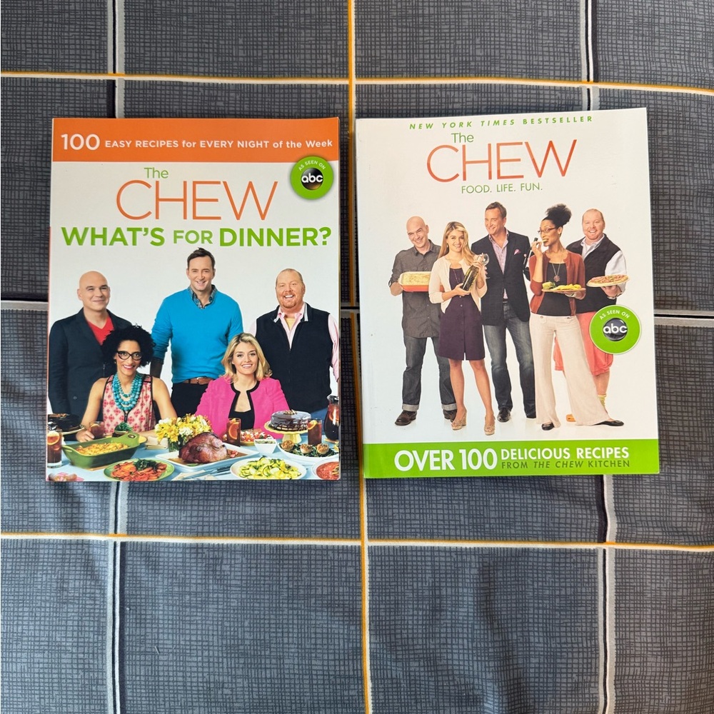 🏡NWOT Cookbook Set - The Chew “What’s for Dinner AND The Chew Food. Life. Fun.”